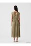 Two Mt Shop Quality V-Neck Textured Gathered Waist Dress - 4