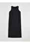 Original Oval Collar Modal Blend Dress - 5