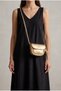 Bo Mini Size Adjustable Knot Detailed Hand and Shoulder Bag -Gold - 2