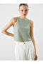 Original Oval Collar Textured Blouse