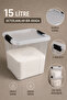 2-Pack 15Lt Deep Elora Storage Box - Bathroom Organizer Lock Lid Organizer Detergent Container Transparent - 3