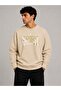 Spirit Print Detailed Crew Neck 2 Thread Sweatshirt
