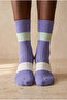 Women's Striped Cotton Socks Lilac - 2