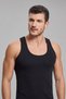 White Black Men's Undershirt 100% Cotton Standard Fit Normal Cut Set of 3 - 2