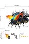Racing Cars Wall Stickers - Truck Vehicles Boys Bedroom Wall Decals - Baby Nursery Kids Room Daycare Wall Decor - 3