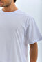 Unisex oversize plain bicycle collar t-shirt - white - 3