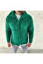 Men's Plush Fleece Cardigan Shirt – Collared, Button-Down, Chest Pocket, Soft Textured Winter Regular Fit