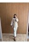 Women's Crew Neck Balloon Sleeve Waist Tie Hijab Tunic - 2