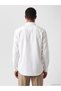 Ozmarka New Season White Regular Fit Krinkle Men's Shirt - 4