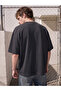 Anthracite Relax Fit Crew Neck Printed Men's T-Shirt - 4