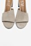 Delavie Beige Suede Genuine Leather Women's Thick Heeled Slippers - 2