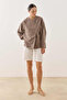 Striped Modal Kimono Shirt Brown - 4
