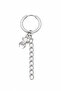 Unisex Silver Color Surgical Steel Dangle Spider and Chain Figured Hoop Earrings 1 Piece