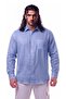 100% Linen Long Sleeve Comfortable Fit Button Collar Summer Shirt Suitable for Men's Large Sizes between 118-145