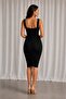 Women's Thick Strap Gathered Sandy Dress - 3