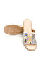 Women's Flat Slippers Beige Daily Beaded New Season M502 - 8