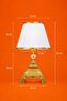 X55 Series Metal Square Base Fabric Headboard Luxury Table Lampshade - 2