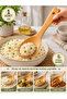 Natural Bamboo Serving and Stewing Spoon 26 cm Wooden Food Serving Spoon Non-Scratch Kitchen Spoon 1 Piece - 2