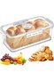 Refrigerator storage boxes, food prep with date tracking lids, airtight transparent 3.3L containers