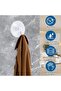 Wall hooks with suction cups, small plastic suction cups with round hooks, suitable for bathrooms and kitchens, suction cup hooks (12 pieces) - 2