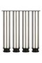 Adjustable furniture legs, set of 4 – 304 stainless steel – Height adjustable range 300-315 mm – Wear-resistant ABS base