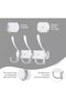 Stainless steel wall-mounted coat rack with hooks for hanging coats, towels, and bathrobes (white, 2-pack) - 3