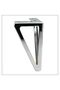(Silver) 4-piece set of triangular metal table legs, 15 cm, modern style, suitable for cabinets, sofa beds and other furniture. - 2