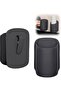 2 pieces -Car cup holder clip- PU leather drink holder/bottle holder with metal clip, Suitable for car doors and back seat, scratch-resistant, multifunctional storage box and mini storage box, black