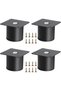 4-Piece Set 2-Inch Stainless Steel Furniture Legs Metal Cabinet Table Legs Black Round Risers Coffee Table Sofa TV Cabinet Chair
