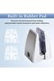 Two T-shaped desktop divider clips, adjustable desktop divider clips, with base support (silver). - 4