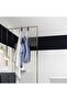 2-piece shower hook set, no-drill towel hooks, suitable for frameless glass shower doors (silver). - 5