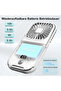 Desktop fan, rechargeable mini fan, portable fan, ultra-thin and foldable, with phone stand, 3000mAh capacity, white. - 5