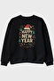 Happy New Year Black Crew Neck Sweatshirt - 2