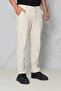Men's Stone Linen Trousers with Elastic Waist, Comfortable Fit, Summer Casual Trousers - 4
