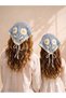 2-Piece Mother & Daughter Knitted Bandana Combination Daisy Motif Hair Bandanas - 2