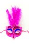 Colorful Feathered Venetian Party Mask Mixed Color 12 Pieces - 2