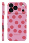 iPhone 17 Pro Max Pink Polka Dot Essential Slim Full Coverage Glossy Print Camera Protected Hard Phone Case