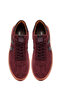 Women's Burgundy Lace-Up Suede Leather Sneaker Af320004Ds - 5