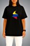 Oversize Colombia Flag and Map Chest Printed Unisex T-Shirt - 2