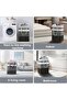1 Cotton Linen Foldable Laundry Hamper Basket Waterproof Freestanding Large Capacity Bedroom Bathroo - 5