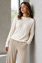 Knitted Patterned Sweater R4510 Ecru - 2