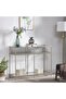 Luxe Champagne Metal Console - 3
