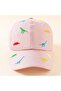 Pink cotton dinosaur baseball cap for children aged 2-6 - 4