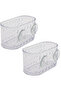 Bathroom storage basket, kitchen and toilet no-drill transparent draining storage basket, traceless storage basket - transparent