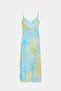 Allbucks Za*Ra Draped Patterned Midi Dress Abzra00026 - 6