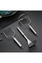 3pc Mirror Polish Stainless Steel Heavy Duty Metal Hand Potato & Food Masher - 5
