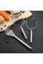 3pc Mirror Polish Stainless Steel Heavy Duty Metal Hand Potato & Food Masher