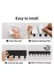 2-pack of 8 self-adhesive black stainless steel key hooks for drill-free wall decoration in living rooms and kitchens - 3