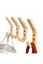 Creative wooden coat hooks behind doors - four-piece set