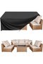 Patio Furniture Set (Black, 108 inches long x 82 inches wide x 28 inches high)
